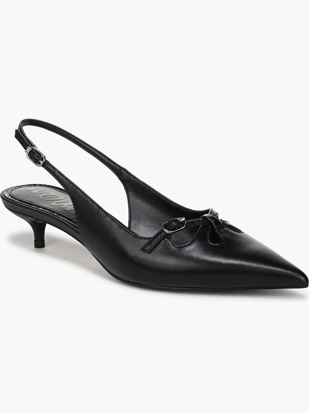 Sam Edelman Black Fauna Kitten Heel Slingback Pump NWT